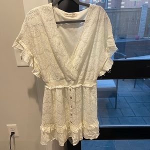 Worn once lace white dress